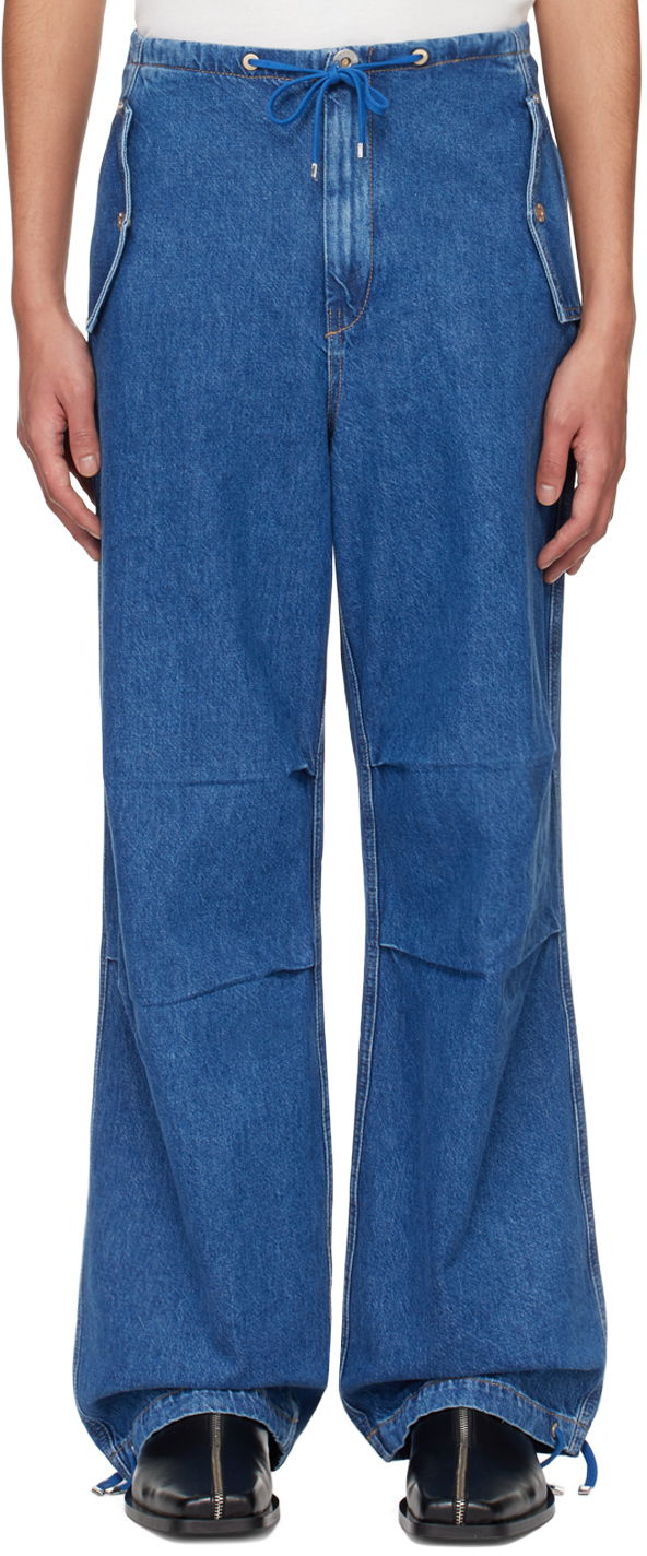 Jeans Dion Lee Relaxed Fit Drawstring Jeans Plava | C2174PS24, 0