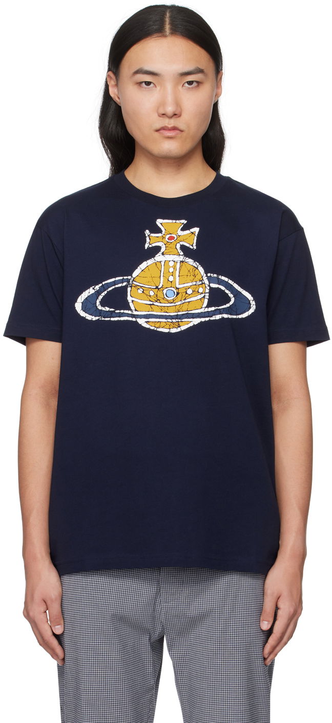 Majica kratkih rukava Vivienne Westwood Time Machine T-Shirt Tamnoplava | 3G01001L-J001M-