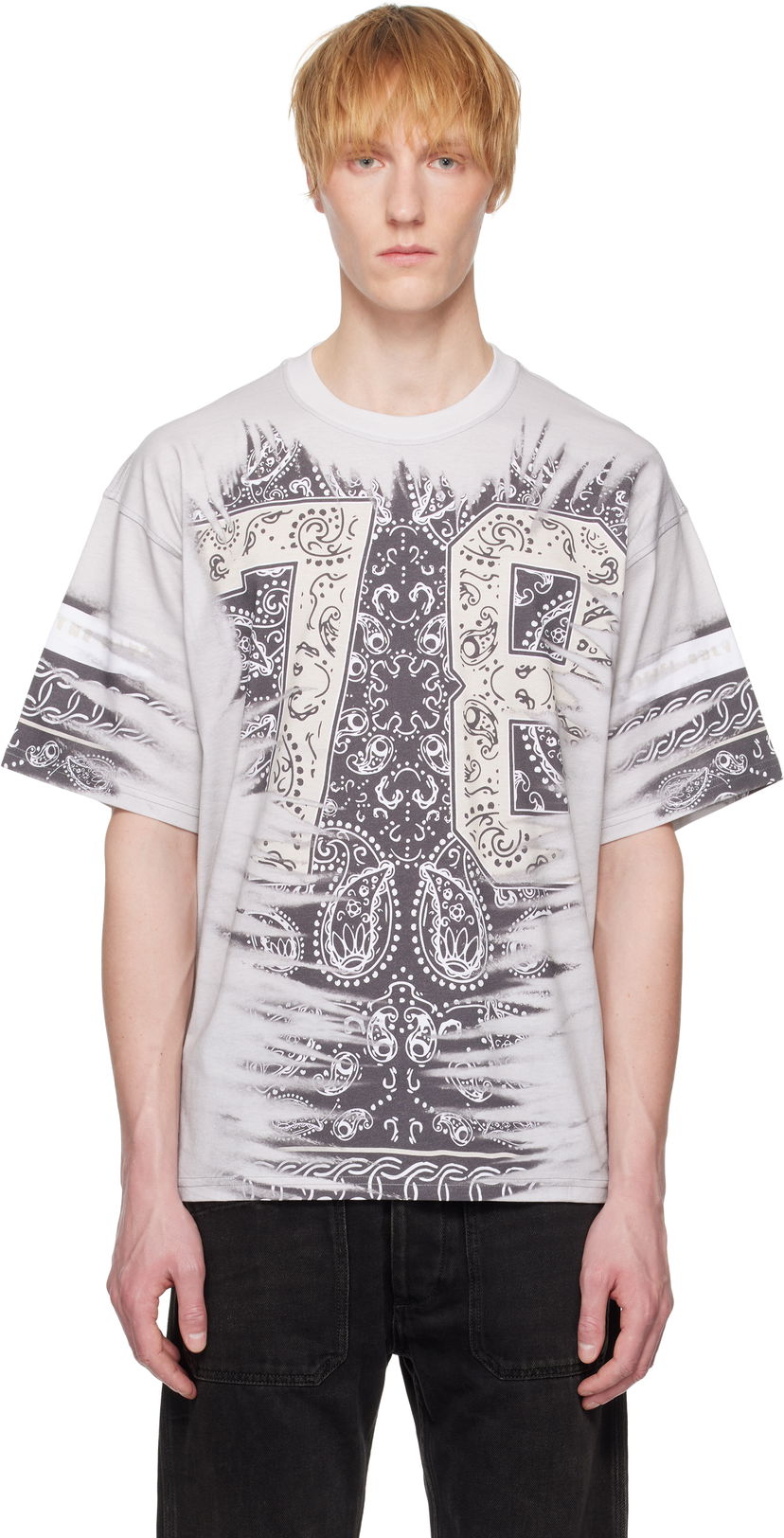 Majica kratkih rukava Diesel Diesel T-Boxt-78-R1 Paisley Print T-Shirt Bijela | A19649-0HGBZ-72SA
