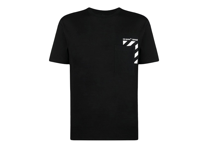 Majica kratkih rukava Off-White Diag-Stripe Pocket T-Shirt Crna | OMAA128C99JER0011001