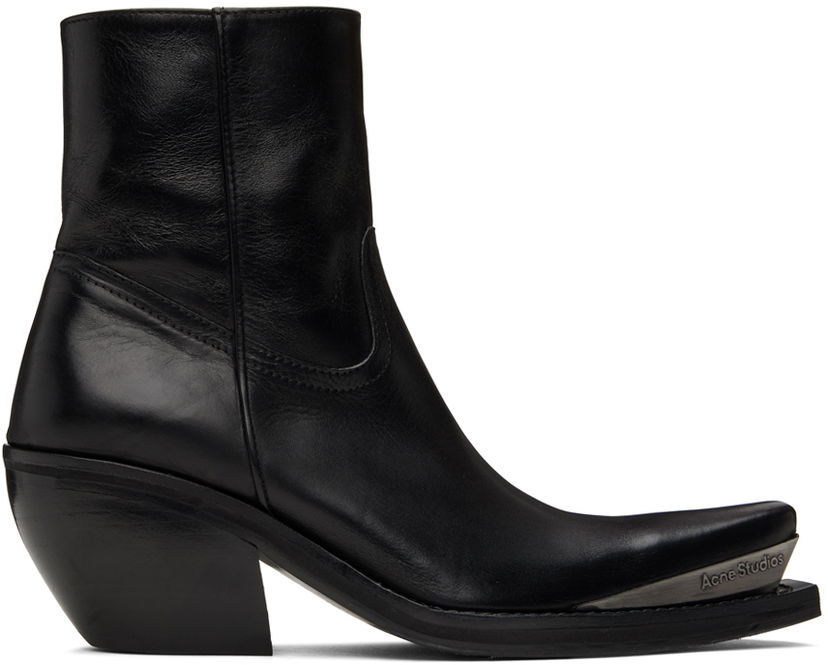 Odjeća Acne Studios Acne Studios Leather Ankle Boots Crna | AD0679-