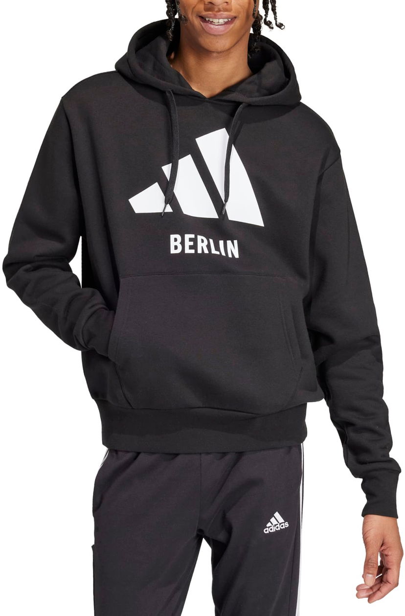 Dukserice adidas Originals BERLIN Pullover Hoodie Crna | iz0393