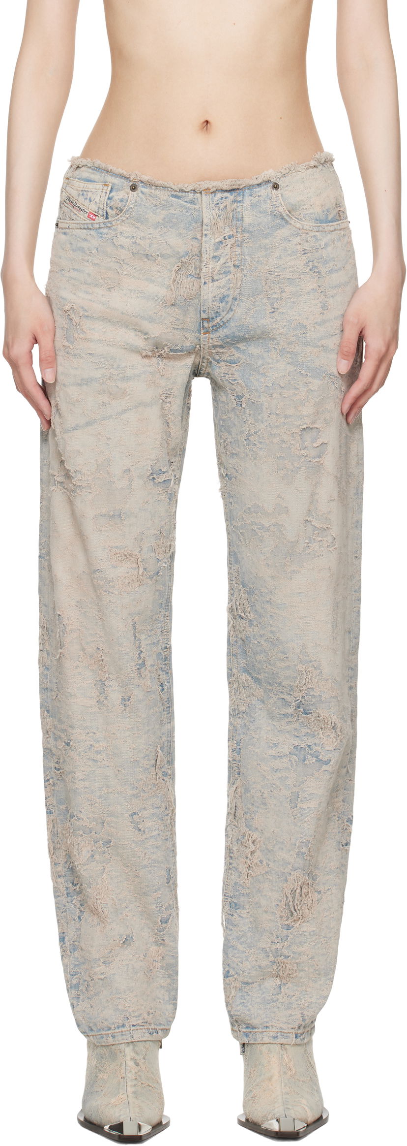 Jeans Diesel 1988 D-Ark 007y5 Distressed Jeans Plava | A16489 007Y5