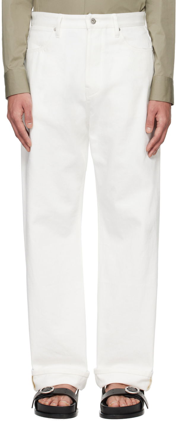 Jeans Jil Sander Twisted Jeans Bijela | J23KA0102_J46544