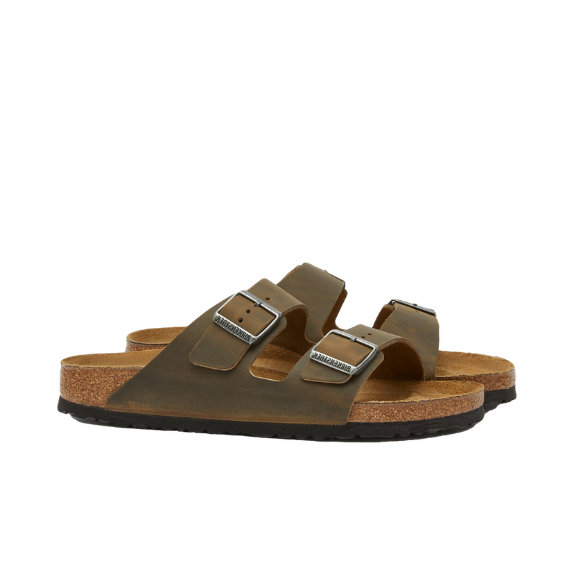 Tenisice i cipele Birkenstock Arizona in Faded Khaki Oiled Leather, Size UK 2.5 | END. Clothing Smeđa | 1027039