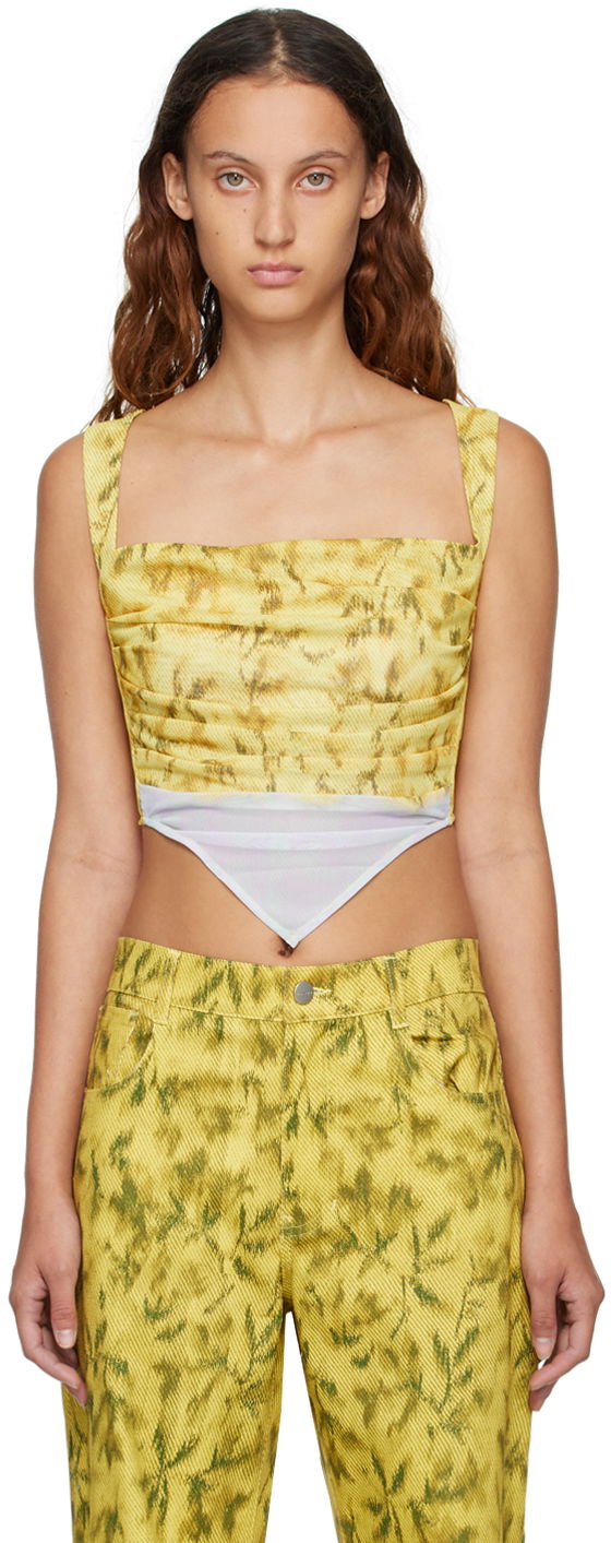Majica bez rukava Miaou Miaou Tati Tank Top Žuta | 7031PM2SBD