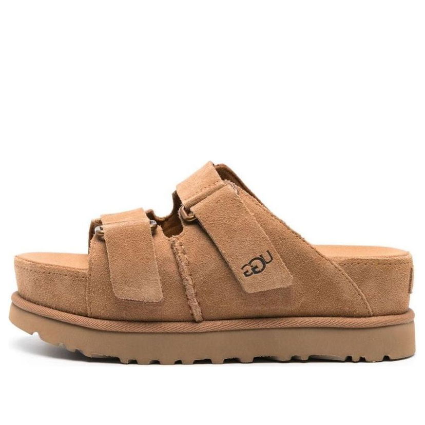 Tenisice i cipele UGG Goldenstar Hi Suede Platform Slides Smeđa | 1155458-CHE