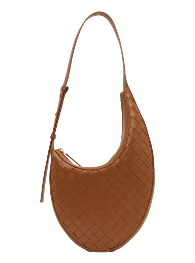 Torba za rame Bottega Veneta Small Drop Bag Smeđa | 755074 VCPP1