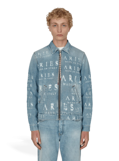 Jakna Aries Destroyed Jean Jacket Plava | FTAR70001 BLU