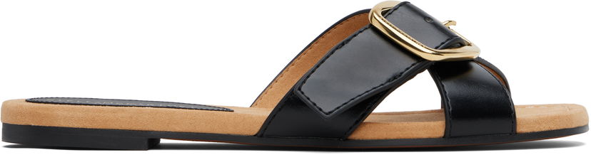 Dodaci Stella McCartney Stella McCartney Gaia Brushed Alter Mat Sandals Crna | 810572W0U70
