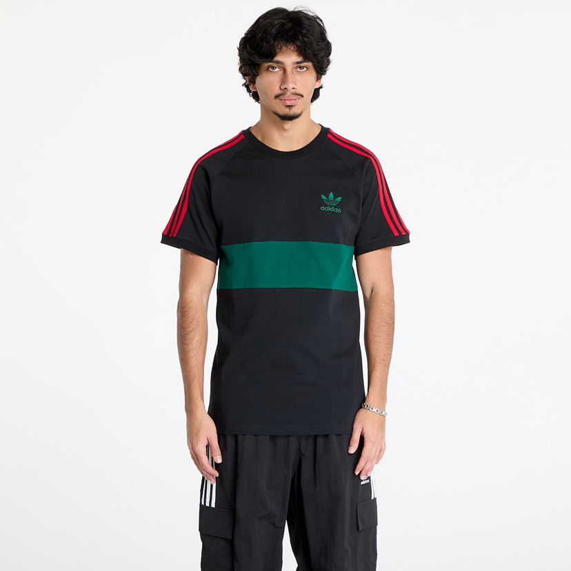 Majica kratkih rukava adidas Originals Three Stripes Panel T-Shirt Crna | JP1272