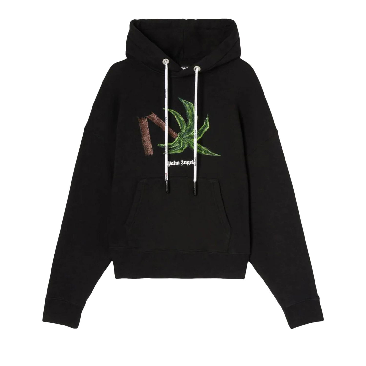 Dukserice Palm Angels Broken Palm Hoodie Crna | PMBB058S22FLE0171055, 1
