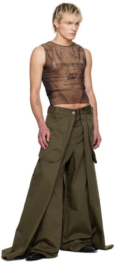 Hlače Jean Paul Gaultier Jean Paul Gaultier x Shayne Oliver 'The Wrap' Wide-Leg Trousers Zelena | 24/27-F-PA113P-C048-41, 4