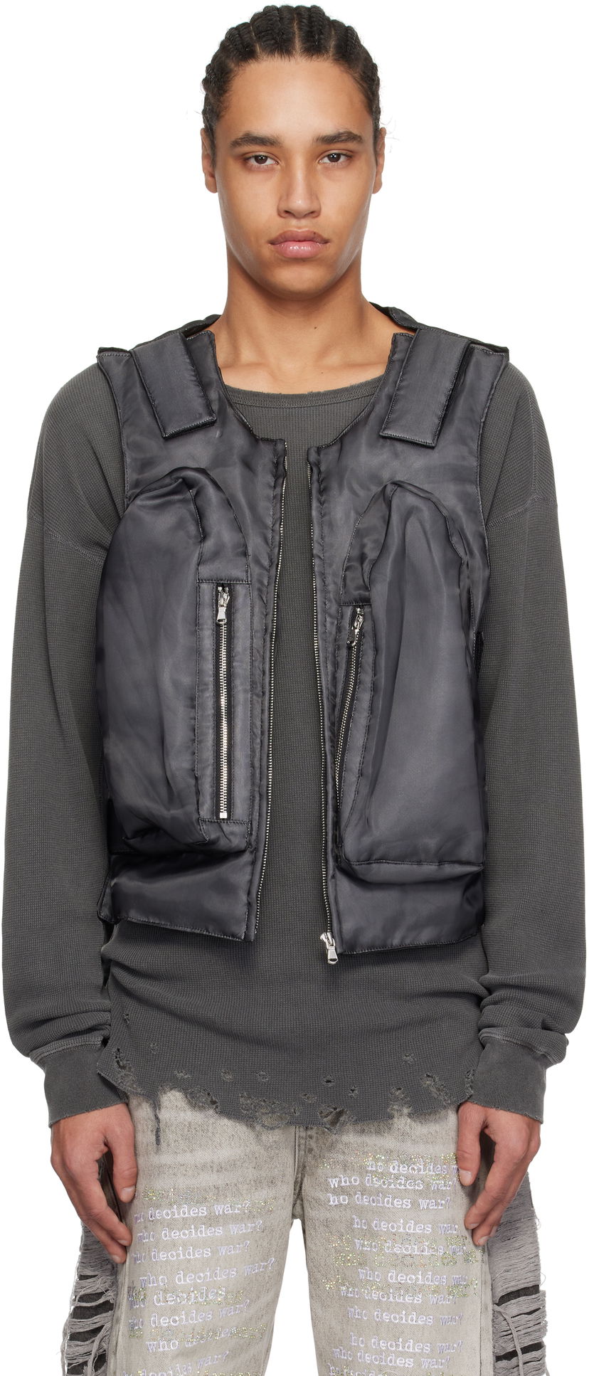 Prsluk Who Decides War Who Decides War Organza Bullet Point Vest Crna | 1131360002SS25
