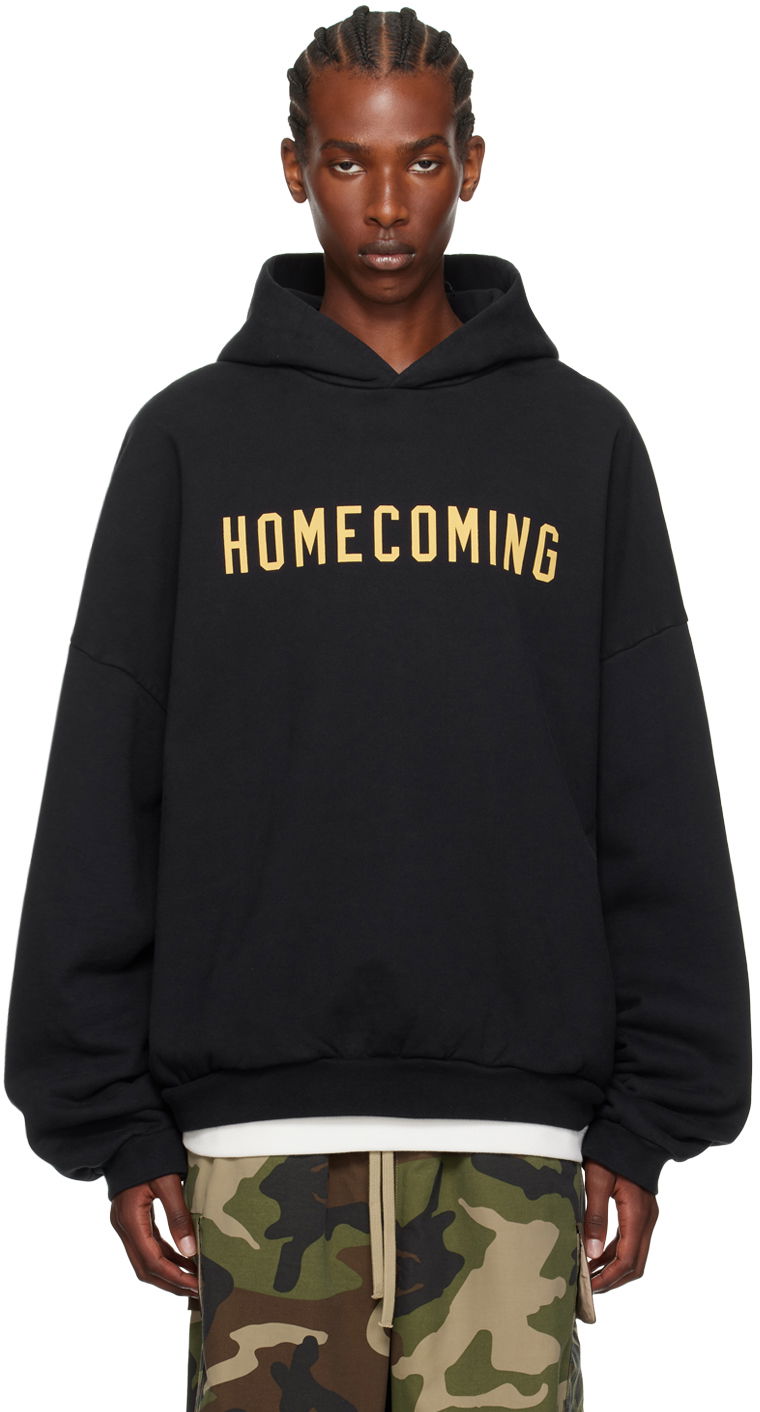 Dukserice Fear of God Heavyweight Hoodie With Logo Print Crna | 192BT244810F