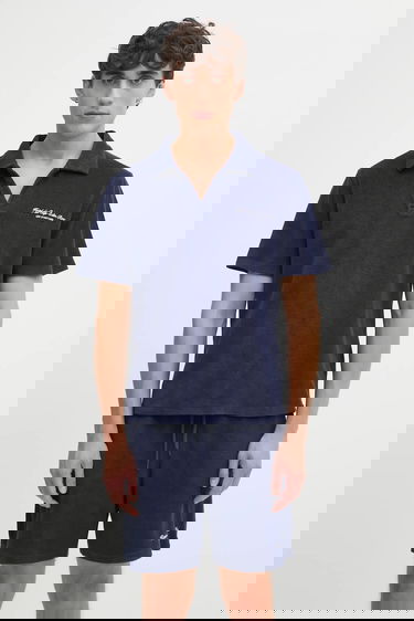 Polo majica Sporty & Rich Eden Script Terry Polo Shirt Tamnoplava | TO03260673BL106, 0