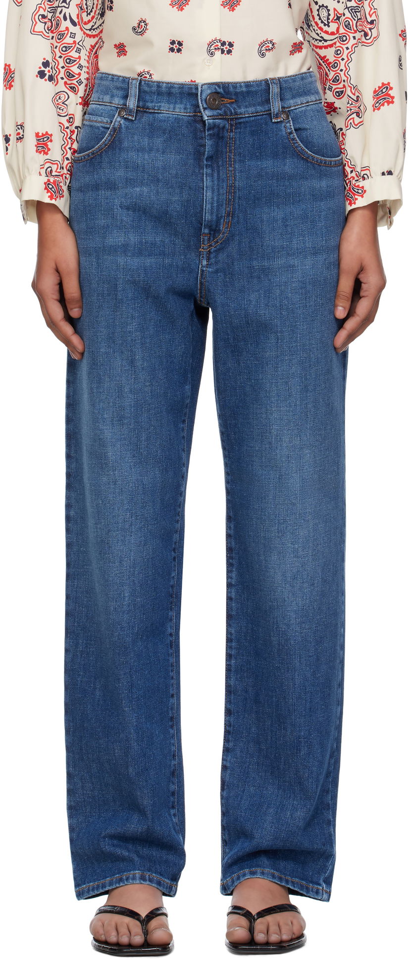 Jeans Max Mara Weekend Max Mara Straight Jeans Plava | 2525186071600