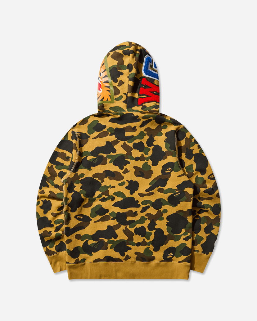 Dukserice BAPE 1st Camo Shark Full Zip Hoodie Žuta | 1L80115007 YELLOW