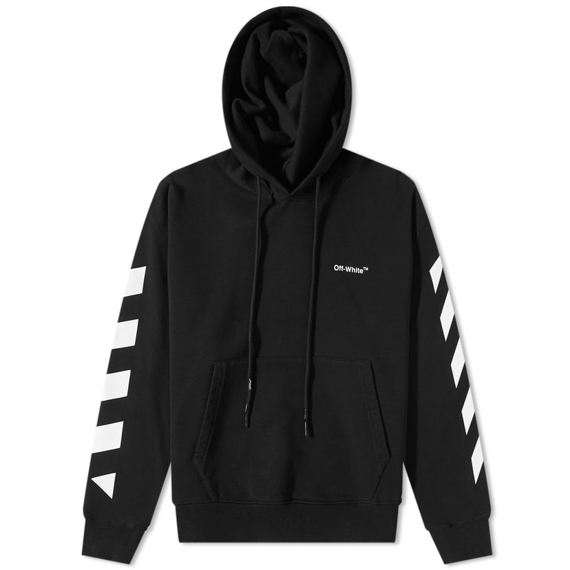 Dukserice Off-White Diagonal Helvetica Oversized Hoody Crna | OMBB037C99FLE0011001