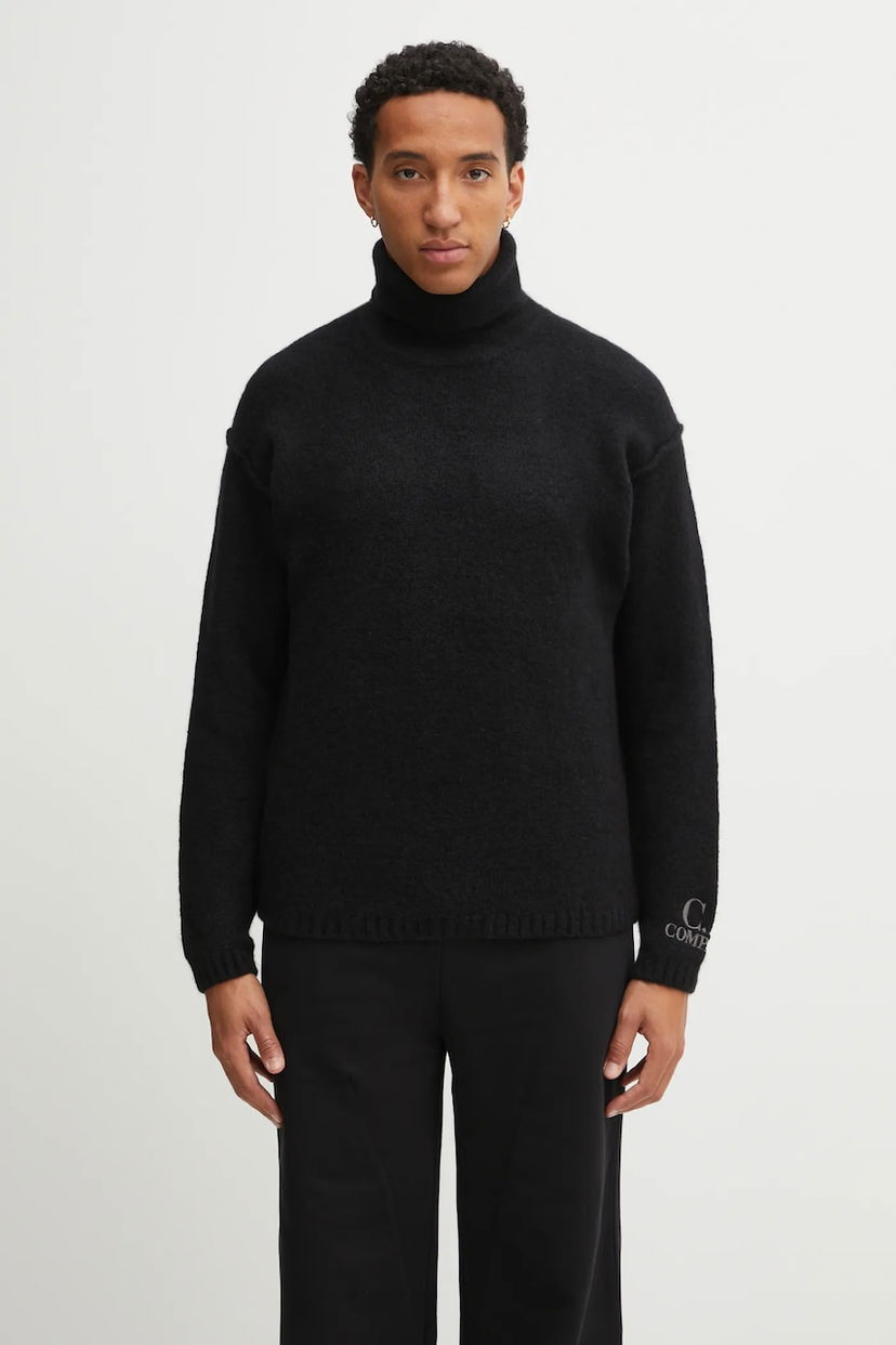 Džemper C.P. Company Wool Blend Turtleneck Sweater Crna | 19CMKN281A110509A