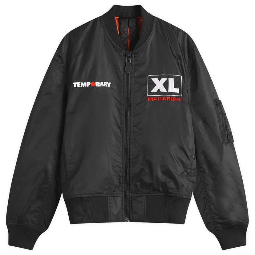 Bomber jakna Maharishi Maharishi XL Temporary Celeste MA-1 Flight Jacket, Size Large Crna | 6109-BLK