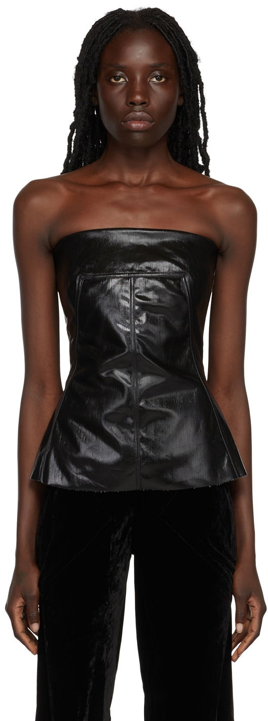 Majica bez rukava Rick Owens Rick Owens Bustier Top Crna | RP02B6127 SLQ