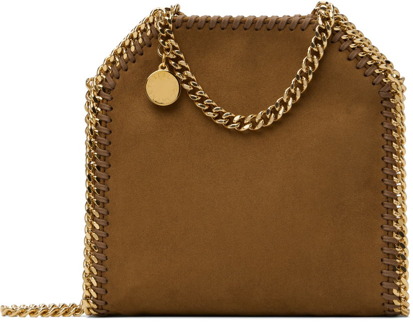 Ručna torbica Stella McCartney Stella McCartney Falabella Tiny Suede Chain Bag Smeđa | 391698WP0543