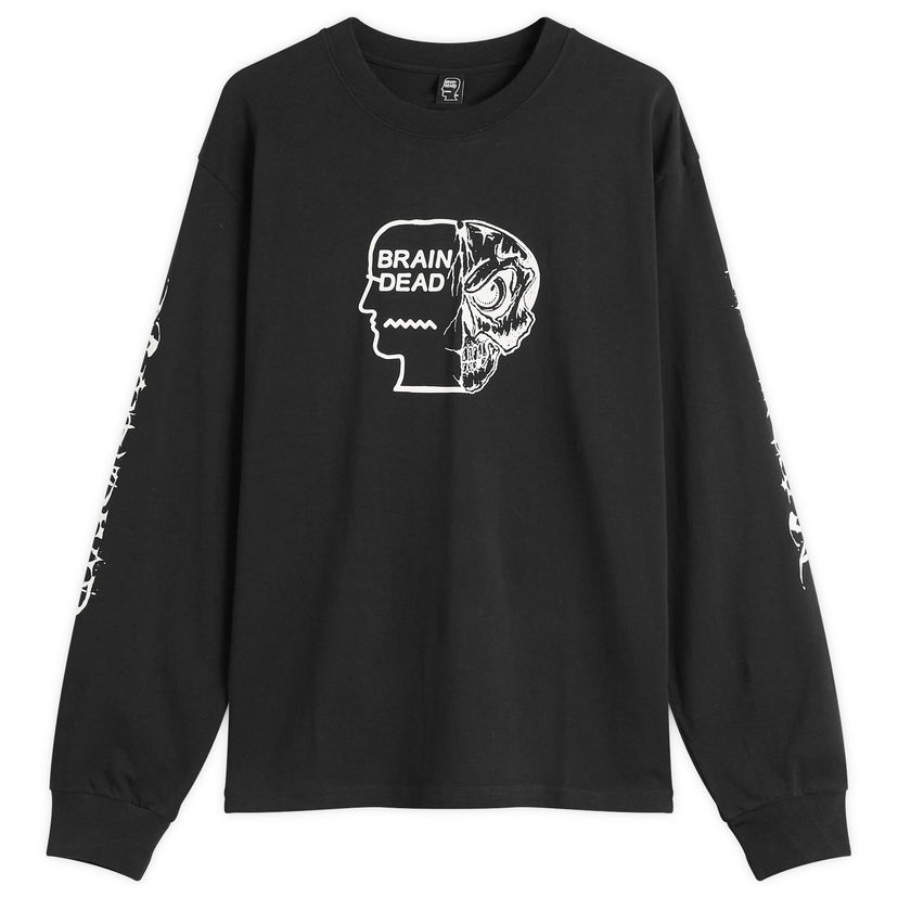 Majica kratkih rukava Brain Dead Brain Dead Skull Mech Long Sleeve T-Shirt, Size Large Crna | BDF25T010O46-BLK