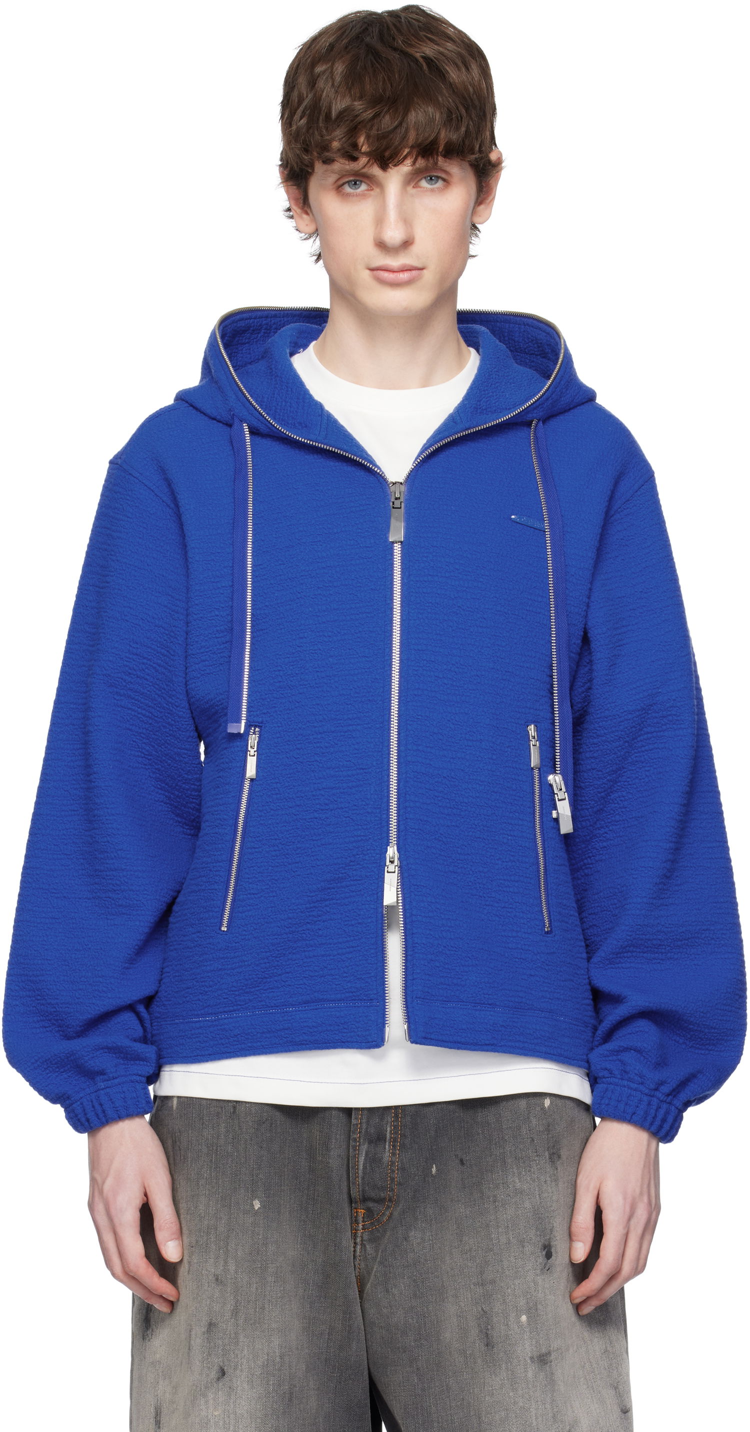 Dukserice ADER ERROR ADER error Realce Product. 31 Zip-Up Hoodie Plava | BO01SSHD0402BL, 0