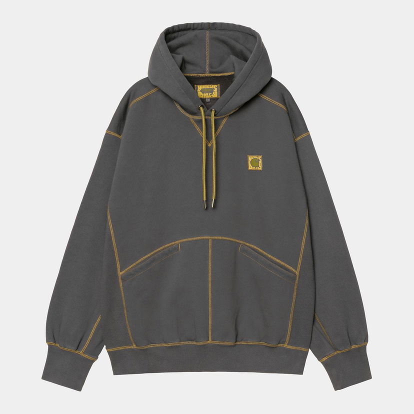 Dukserice Carhartt WIP Nicholas Daley Contrast Stitch Stone Washed Hoodie Siva | I035064_5