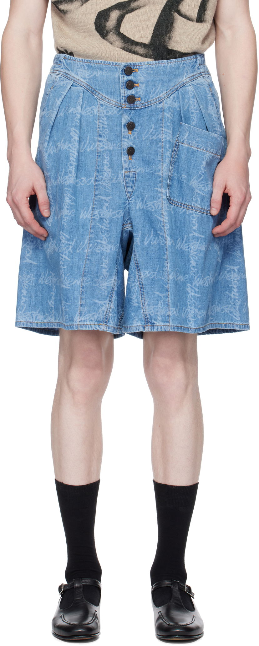 Kratke hlače Vivienne Westwood Vivienne Westwood Romario Bermuda Shorts Plava | 39060002-W014J-