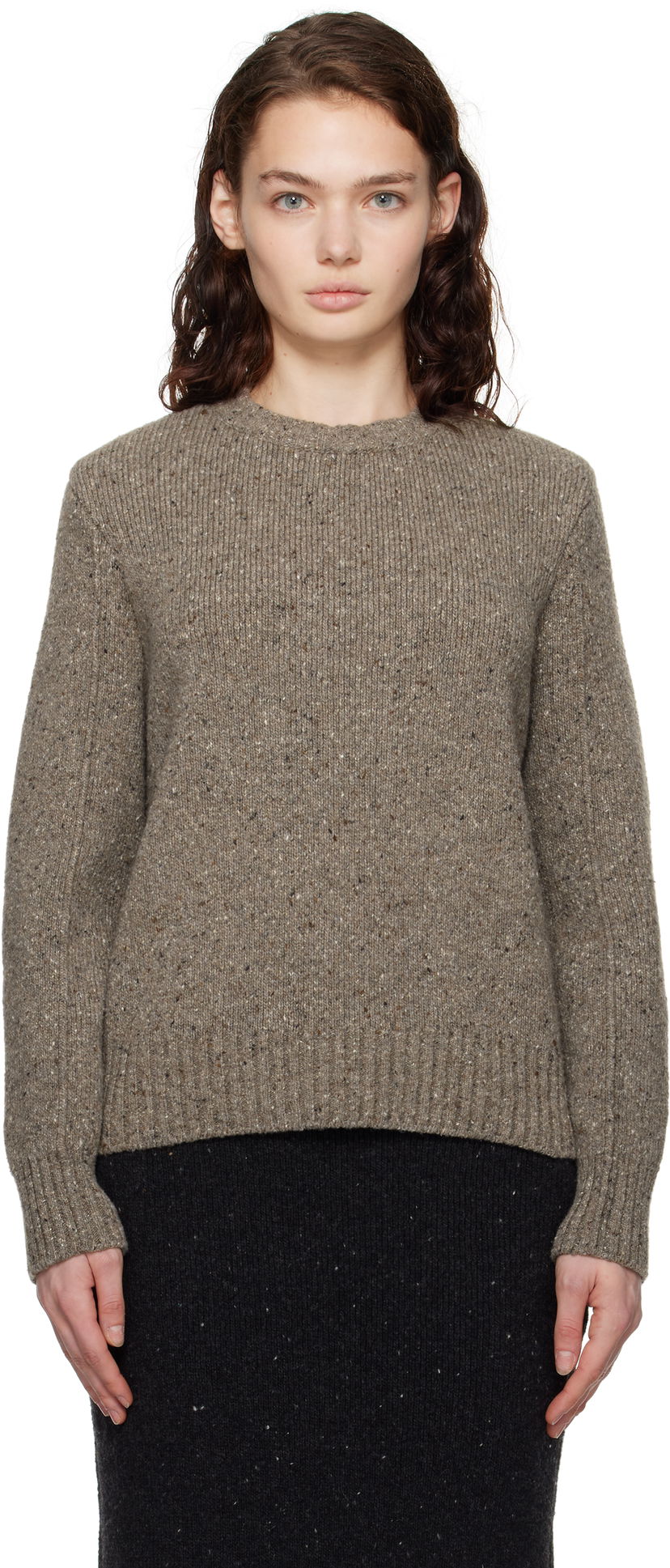 Džemper Bottega Veneta Wool Tailored Sweater Smeđa | 799140 V4TK0