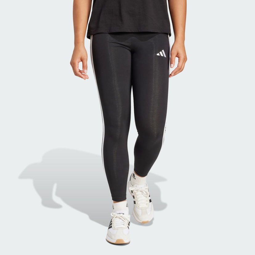 Tajice adidas Performance 3-Stripes Cotton Leggings Crna | JE0072