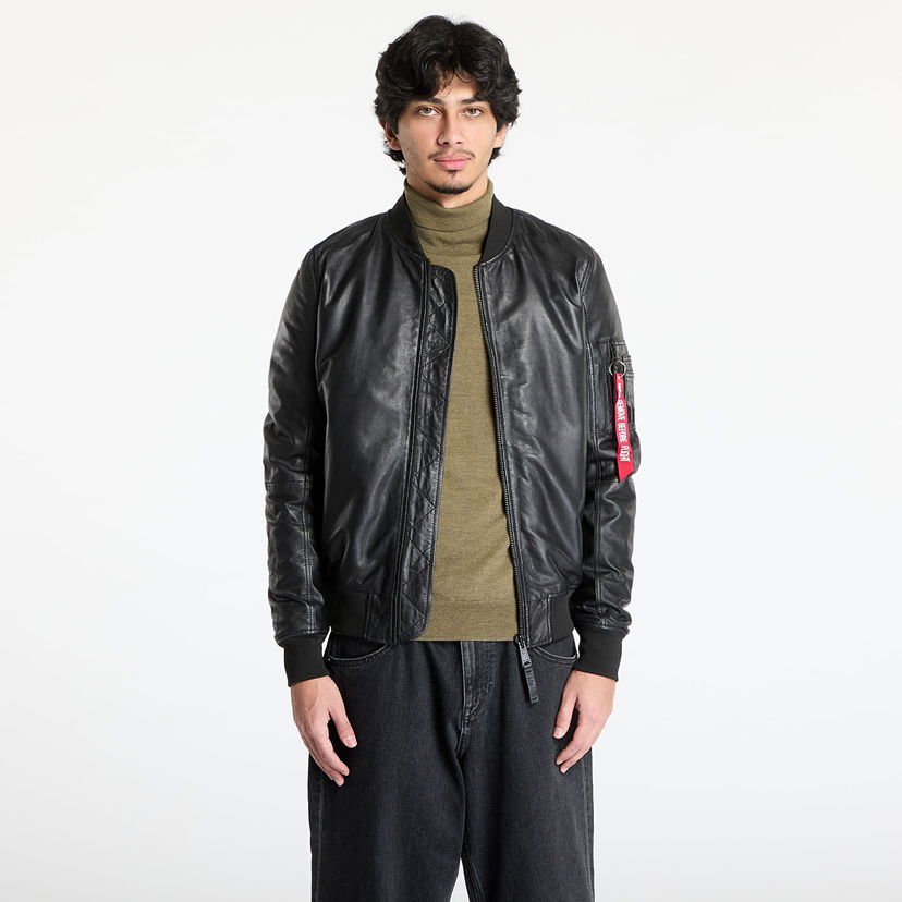 Bomber jakna Alpha Industries Alpha Industries MA-1 Leather Jacket Crna | 156141-03