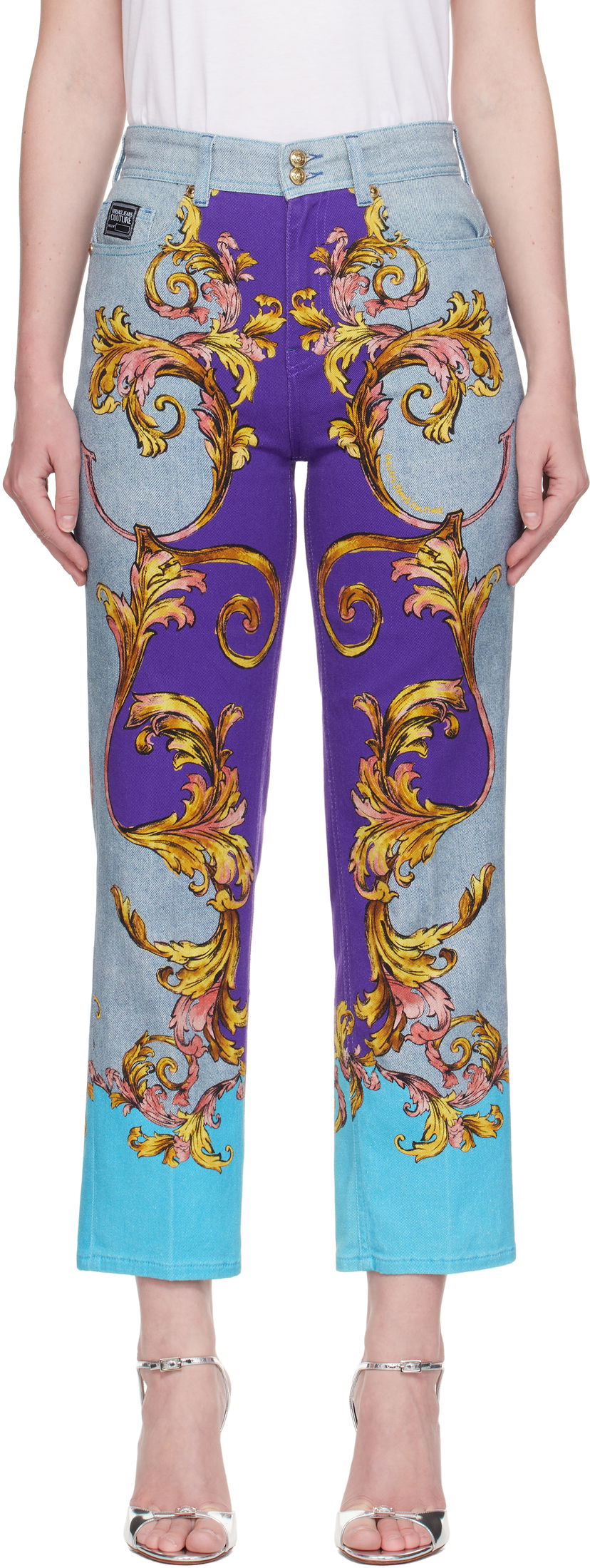 Jeans Versace Versace Jeans Couture Barocco Slim-Fit Jeans Višebojno | E78HAB5P5_EES140L54