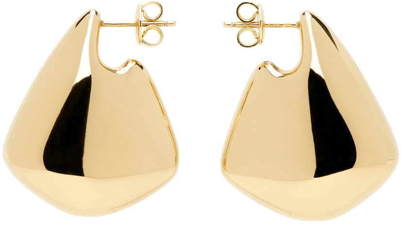Naušnice Bottega Veneta Small Fin Earrings Metalik | 786204 VAHU0