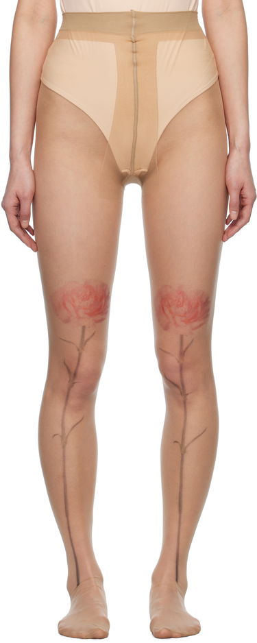 Čarape Simone Rocha Simone Rocha Sheer Carnation Tights Bež | SOCK57 0635, 0