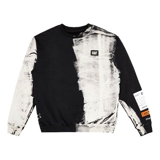 Dukserice HERON PRESTON Heron Preston x Caterpillar Co-branded Paint Splatter Sweatshirt Crna | HMBA014F20JER0091201