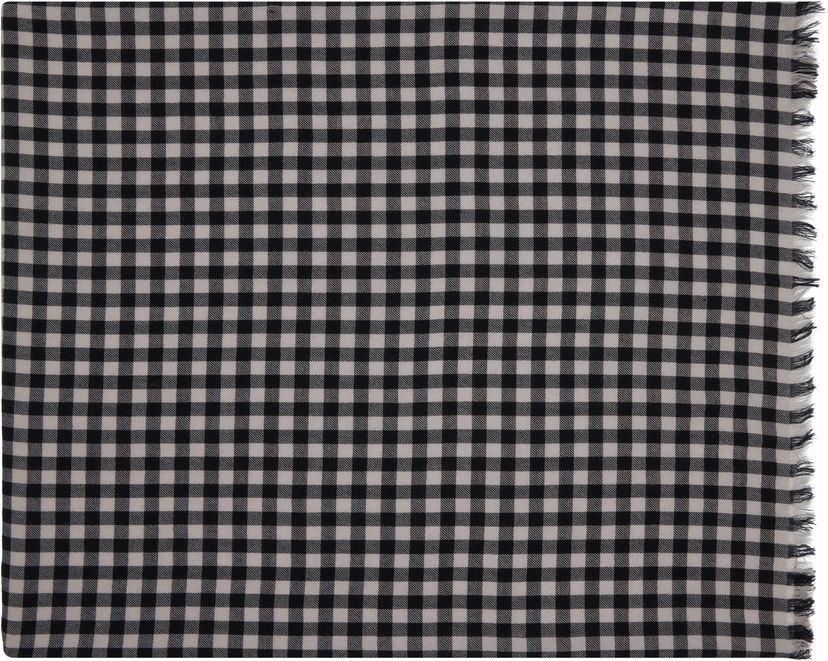 Šal Rick Owens Rick Owens Concordians Mini Plaid Scarf Crna | RU02E1464 SCARMP