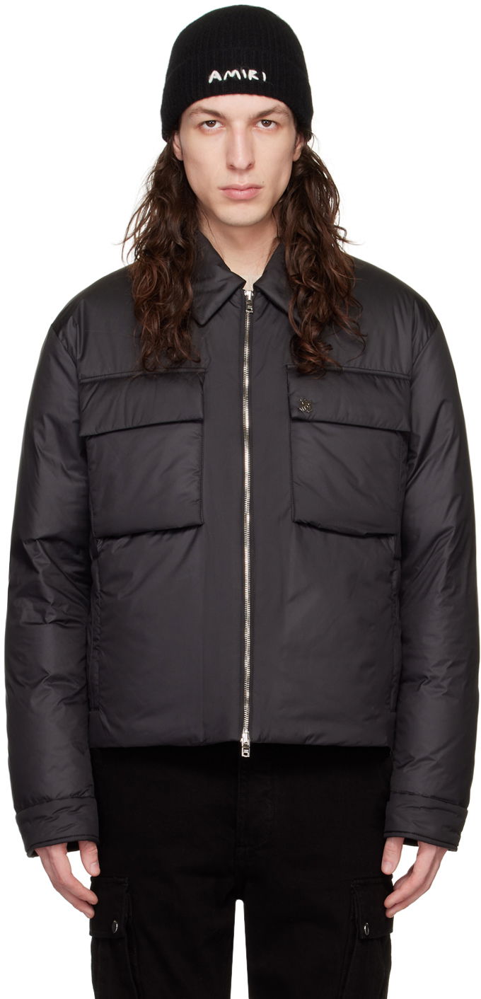 Pernata jakna AMIRI Front Zip Down Jacket Crna | PS23MOS029-001