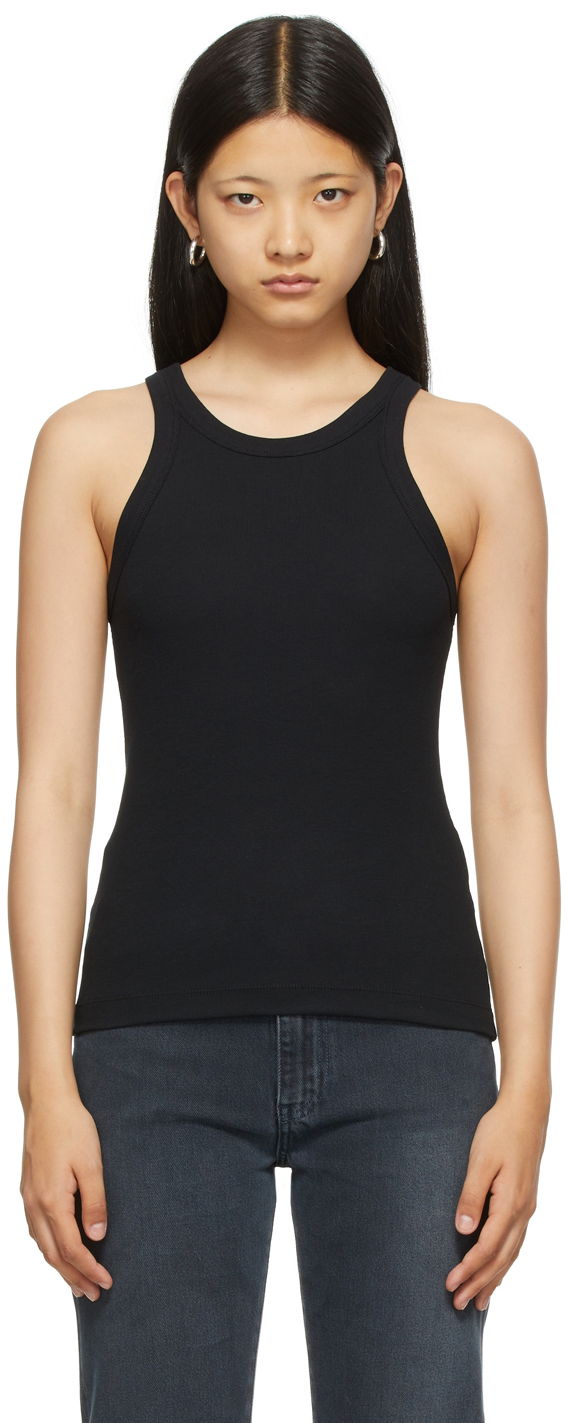 Majica bez rukava TOTEME TOTEME Curved Rib Tank Top Crna | 211-437-772