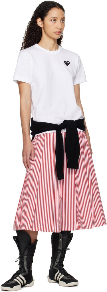 Majica kratkih rukava Comme des Garçons COMME des GARÇONS PLAY Heart T-Shirt Bijela | T064-051, 3