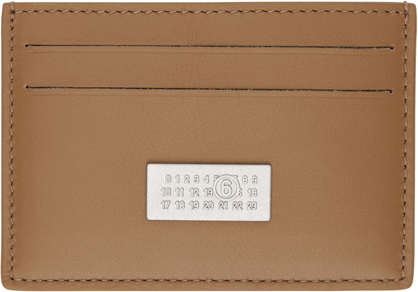 Novčanik Maison Margiela MM6 Maison Margiela Leather Card Holder Smeđa | SA5UI0013 P7258