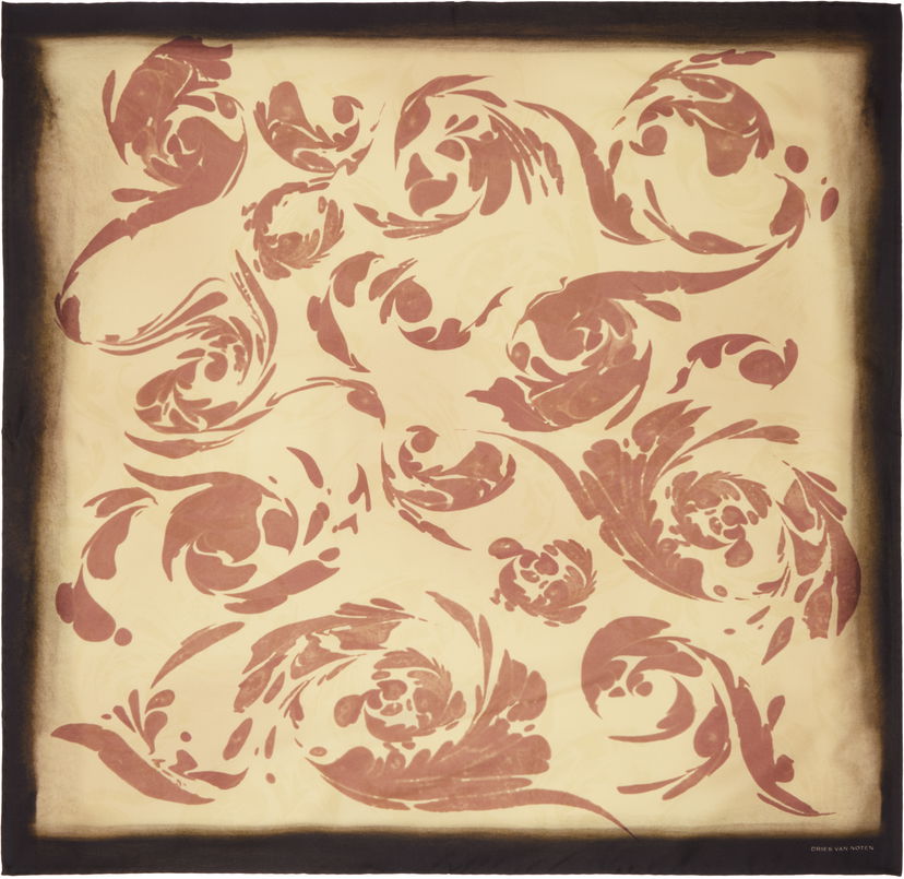 Šal Dries Van Noten Dries Van Noten Printed Silk Scarf Bež | 251-021303-1010