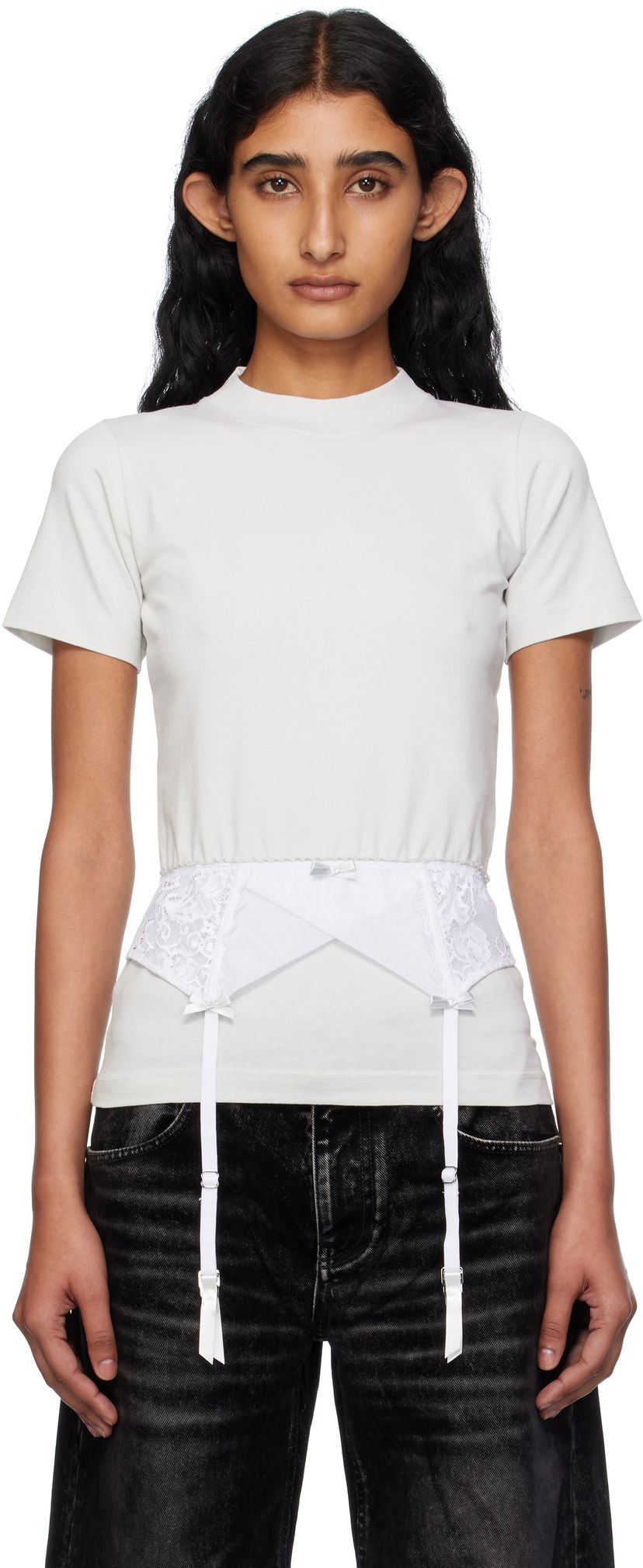 Majica kratkih rukava Balenciaga Balenciaga Lingerie T-Shirt Bijela | 828869TNVB2