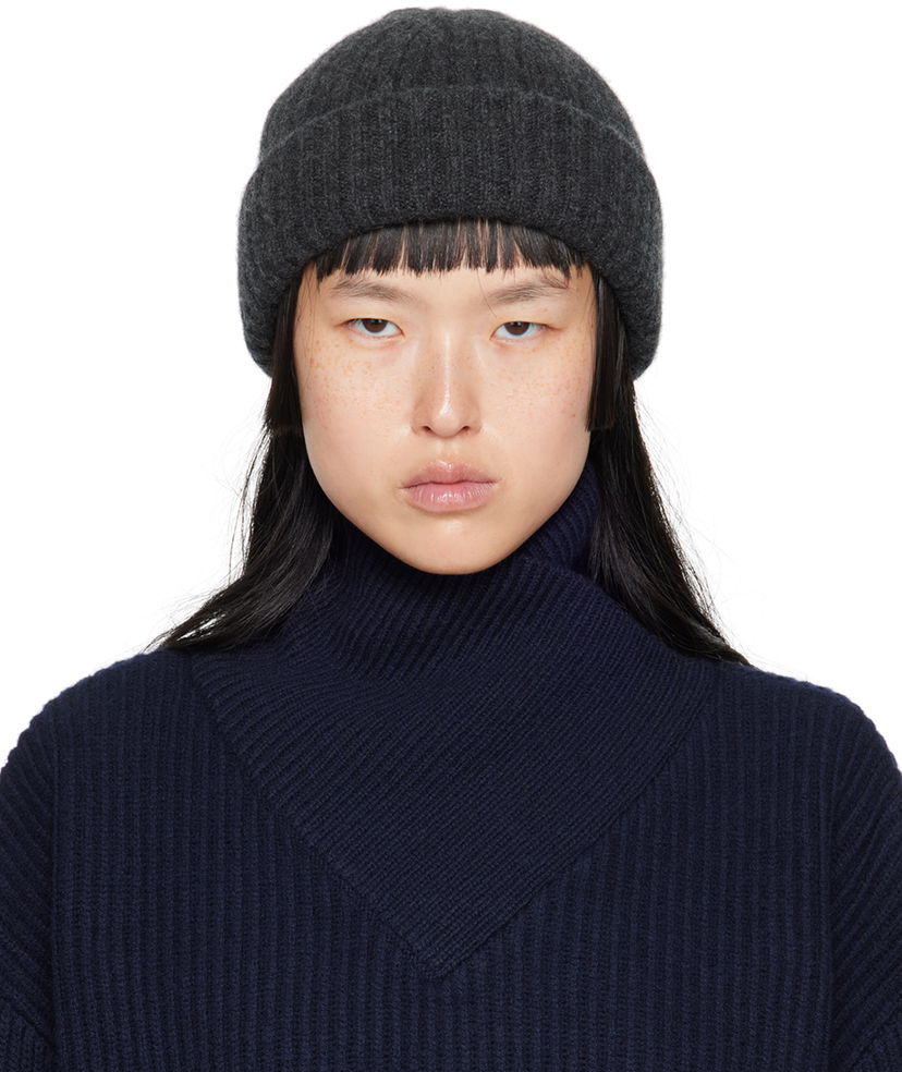 Kapica TOTEME Chunky Brim Beanie Siva | 224-7021-753