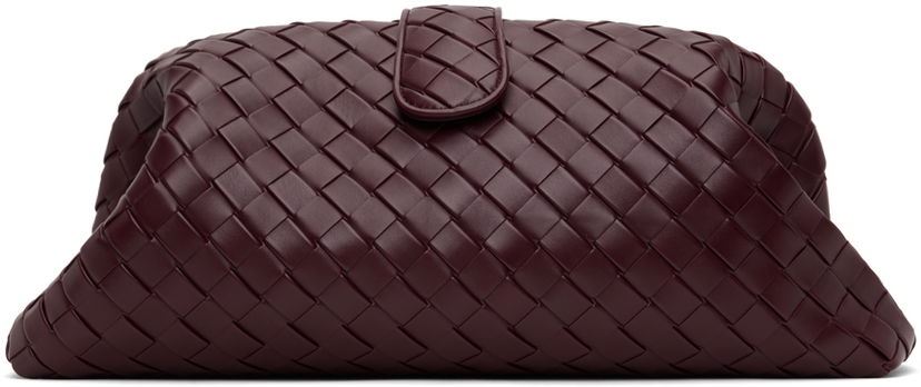 Ručna torbica Bottega Veneta Lauren 1980 Maxi Clutch Tamnocrvena | 785808 V41A1