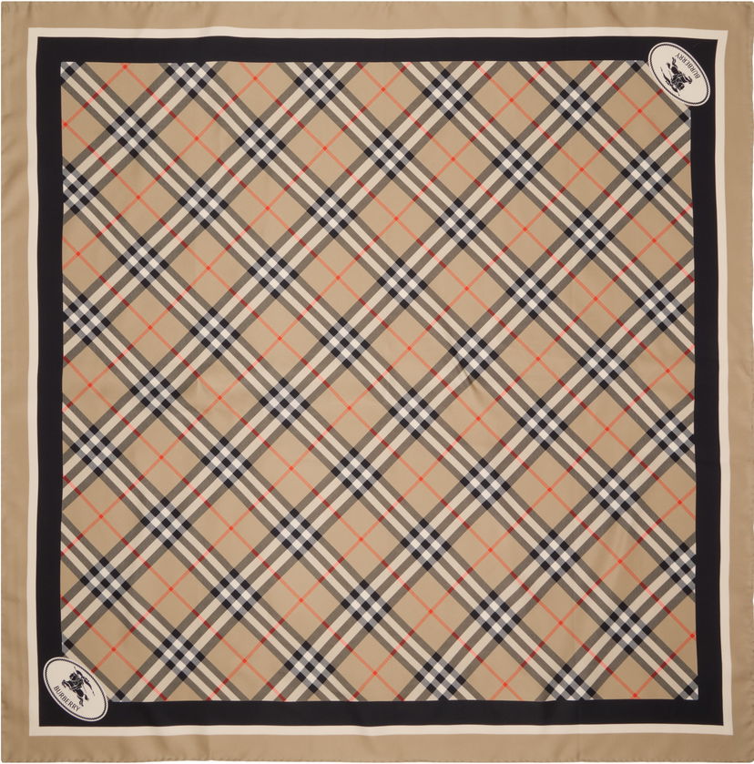 Šal Burberry Burberry Check Silk Scarf Bež | 8113048