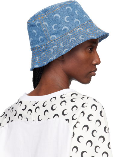Šešir Marine Serre Marine Serre Moon Laser Denim Bucket Hat Plava | UHG030ACDEN0002, 2