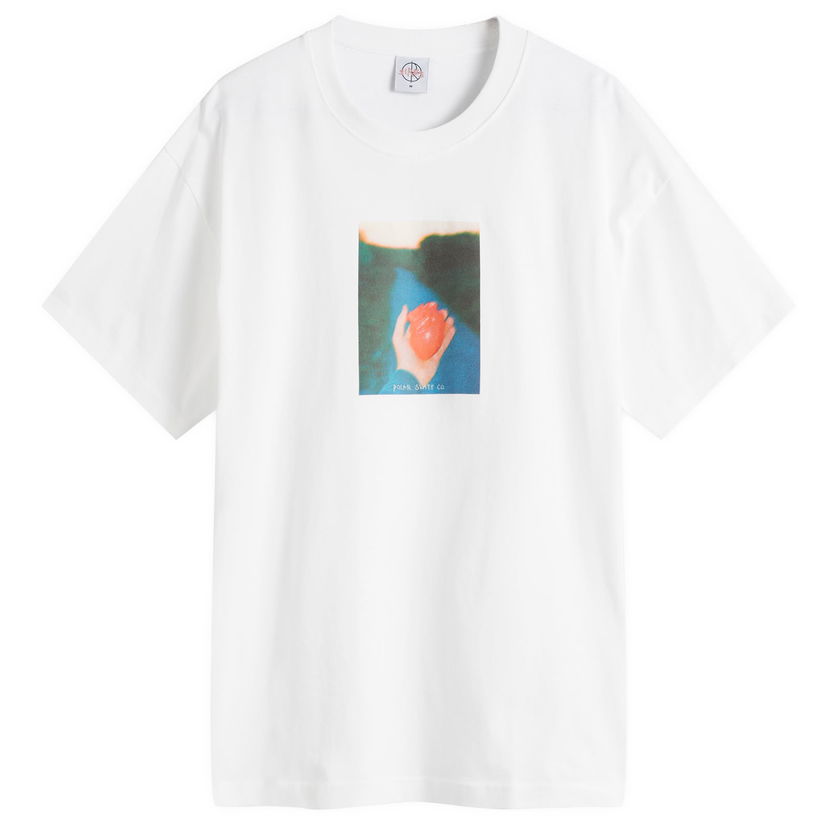 Majica kratkih rukava Polar Skate Co. Polar Skate Co. Heart in Hand Graphic T-Shirt, Size Large Bijela | PSC-SP25-14